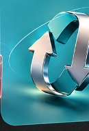 3D Metallic Loop Arrows